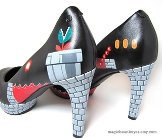 Illustration for article titled You Won't Jump Over the Flagpole in These Awesome Mario Heels